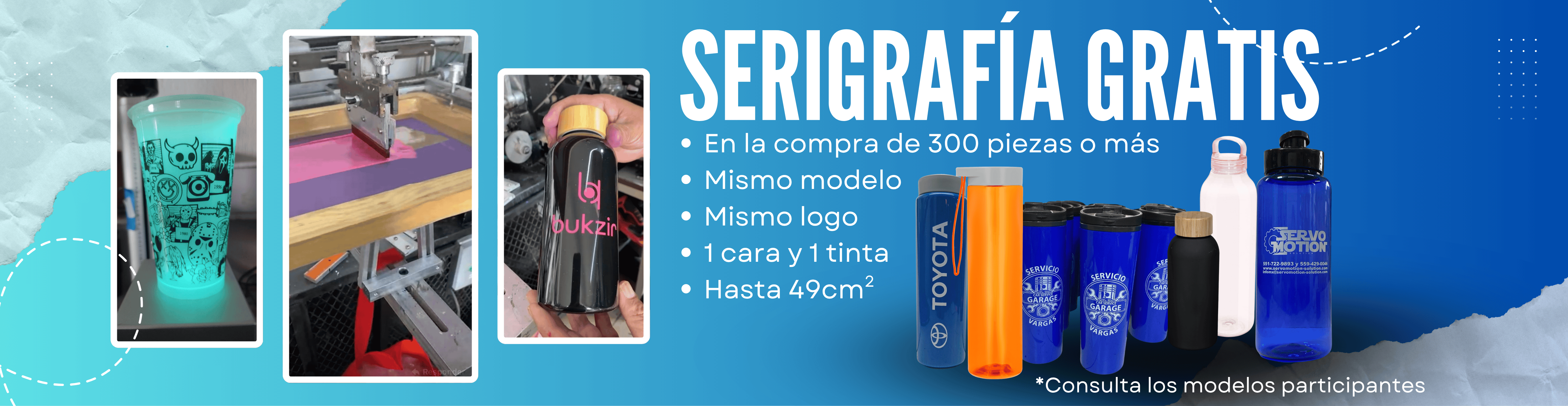 Cilindros con Serigrafía gratis 1 tinta