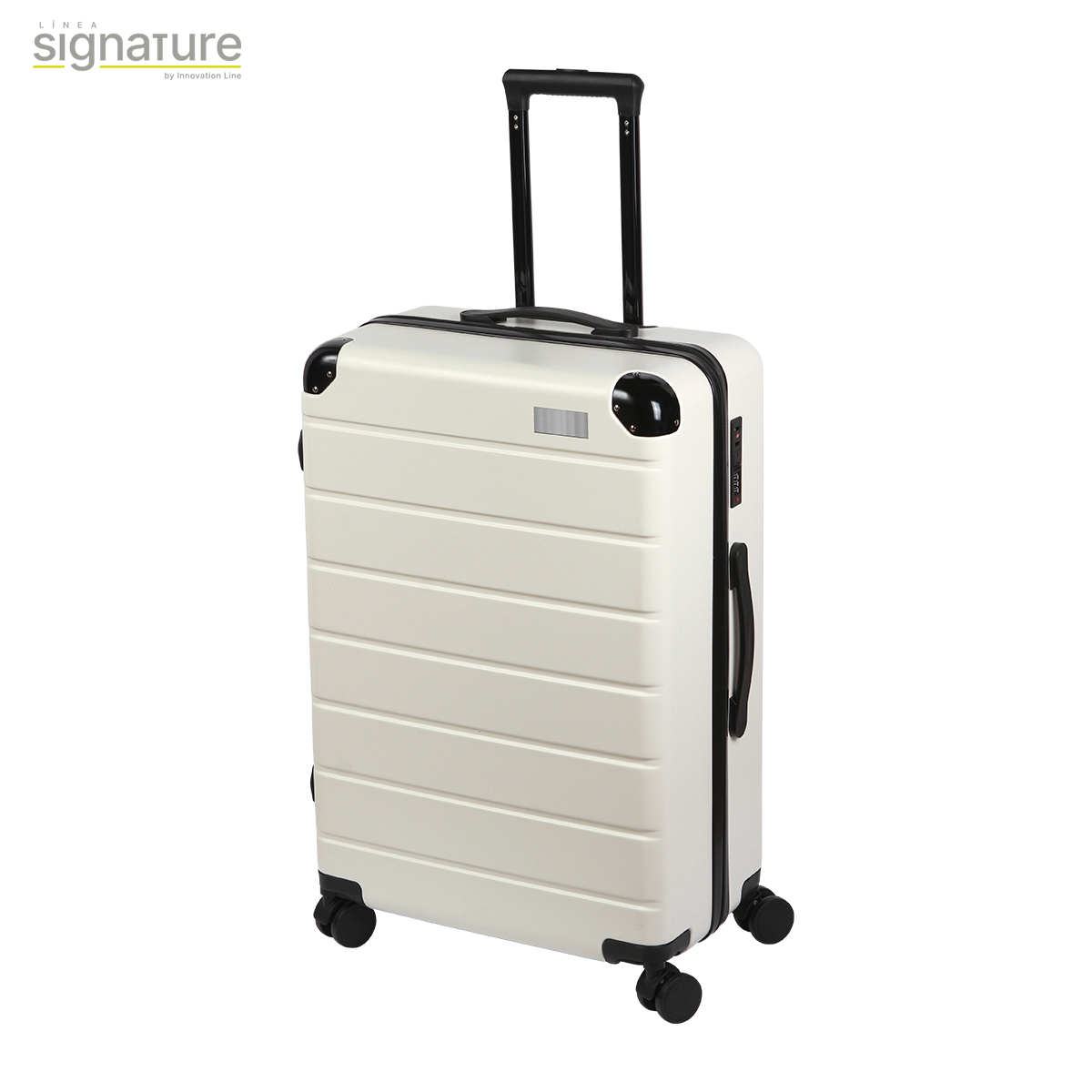 Maleta ejecutiva blanca con diseño moderno y acaba