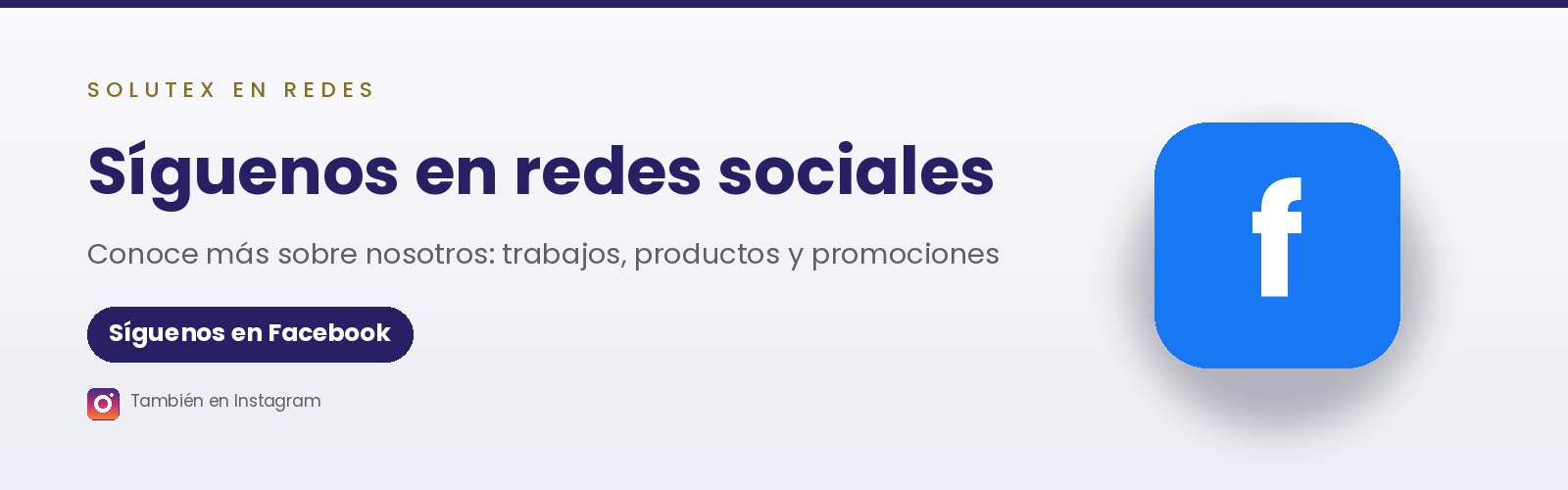 Síguenos en Facebook — Solutex