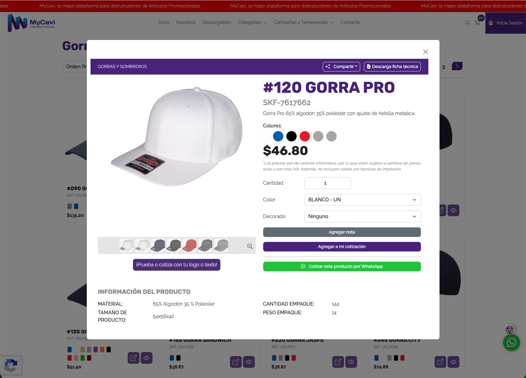 Ficha de producto
