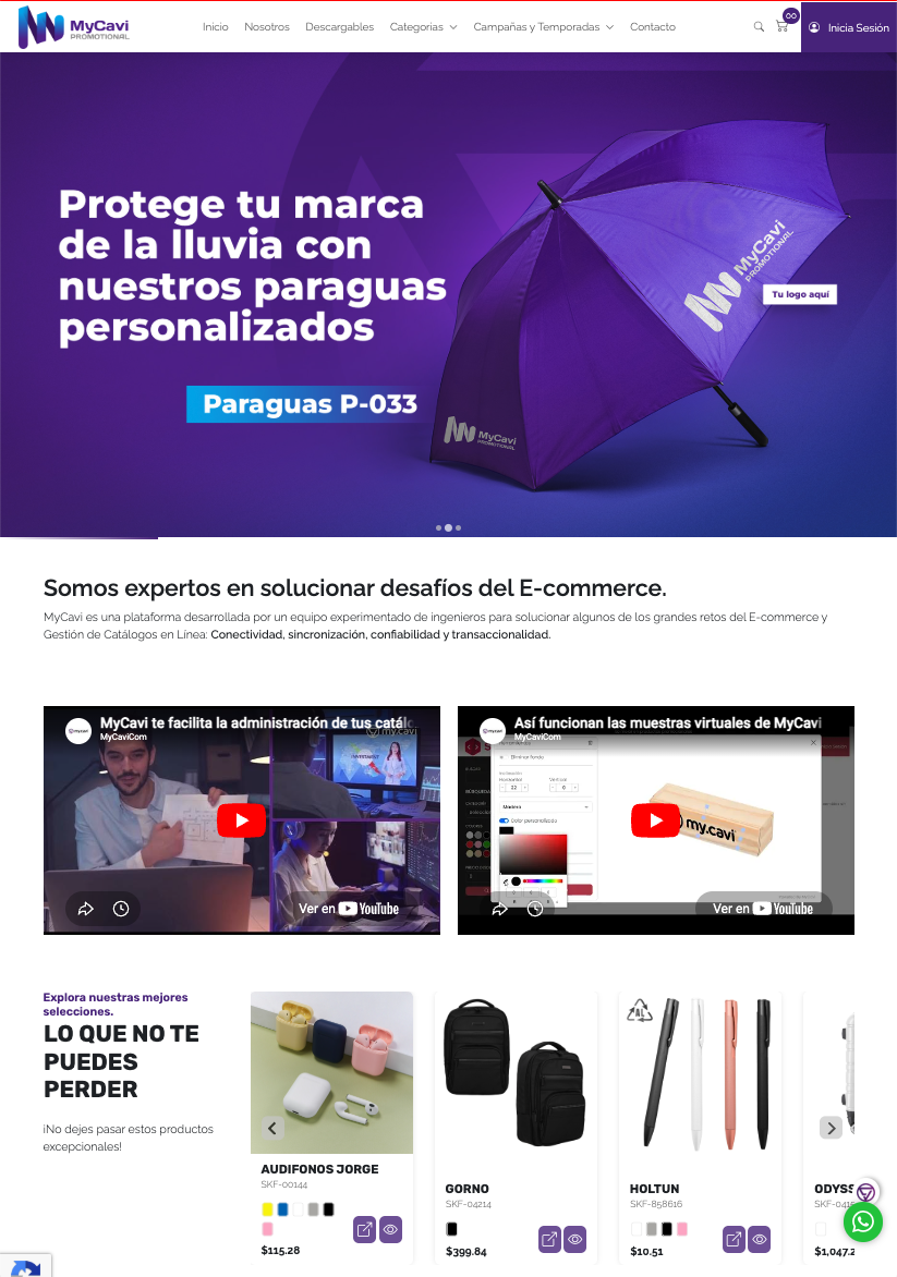 Sitio web de MyCavi